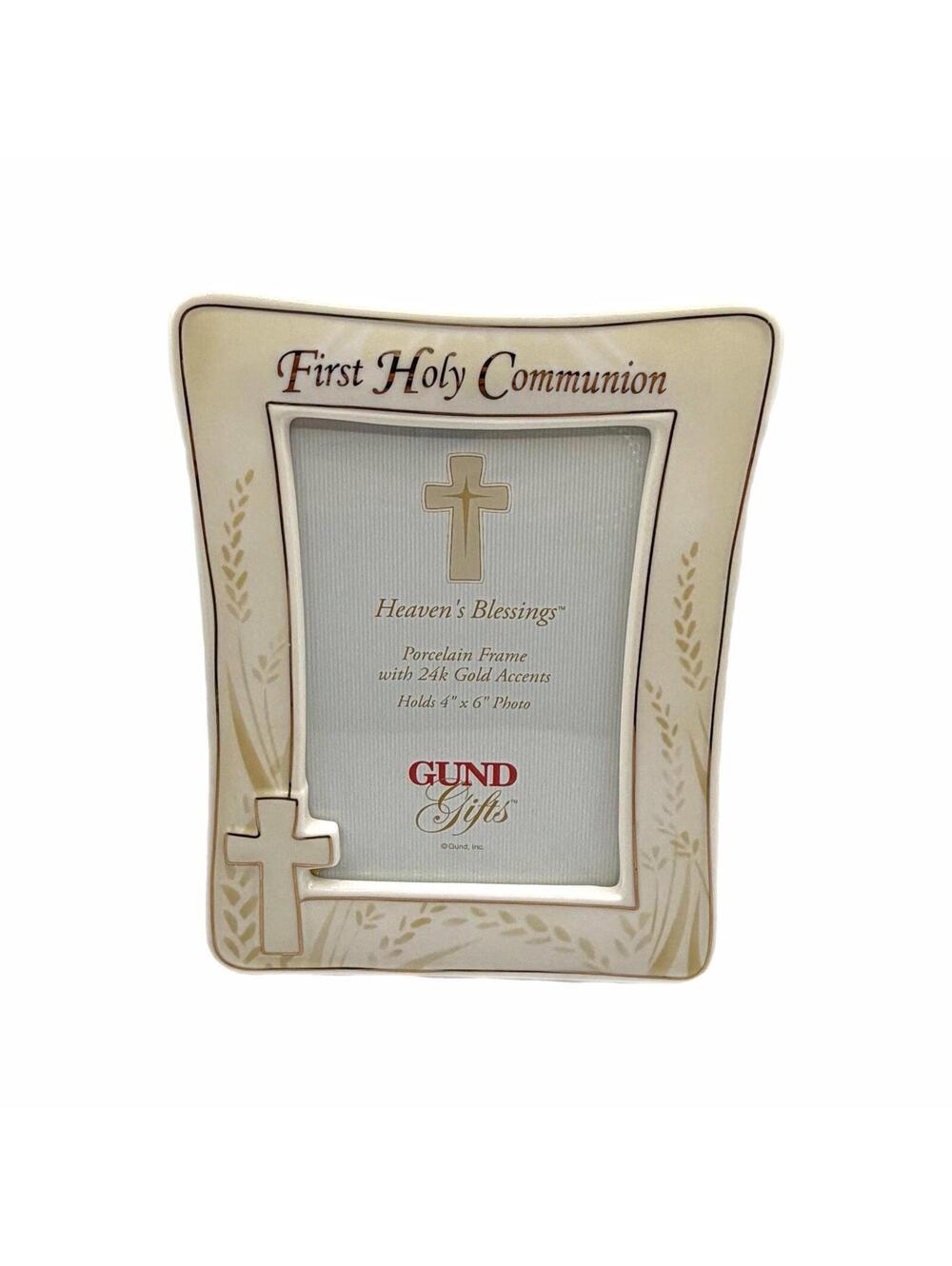 GUND Heaven’s Blessings First Holy Communion White Porcelain Photo Frame